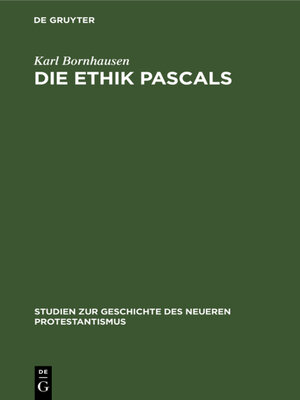 cover image of Die Ethik Pascals